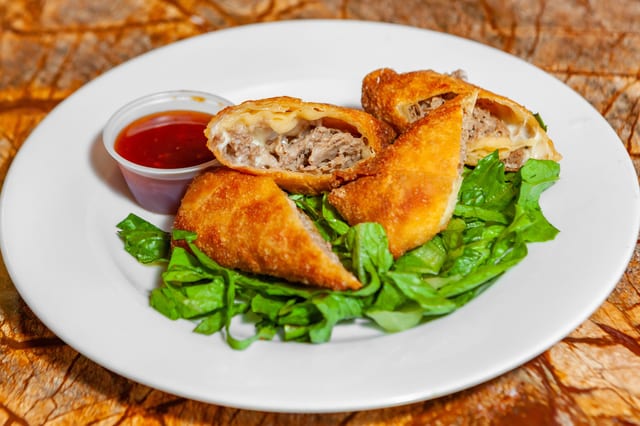 Philly Cheese Steak Egg Rolls.