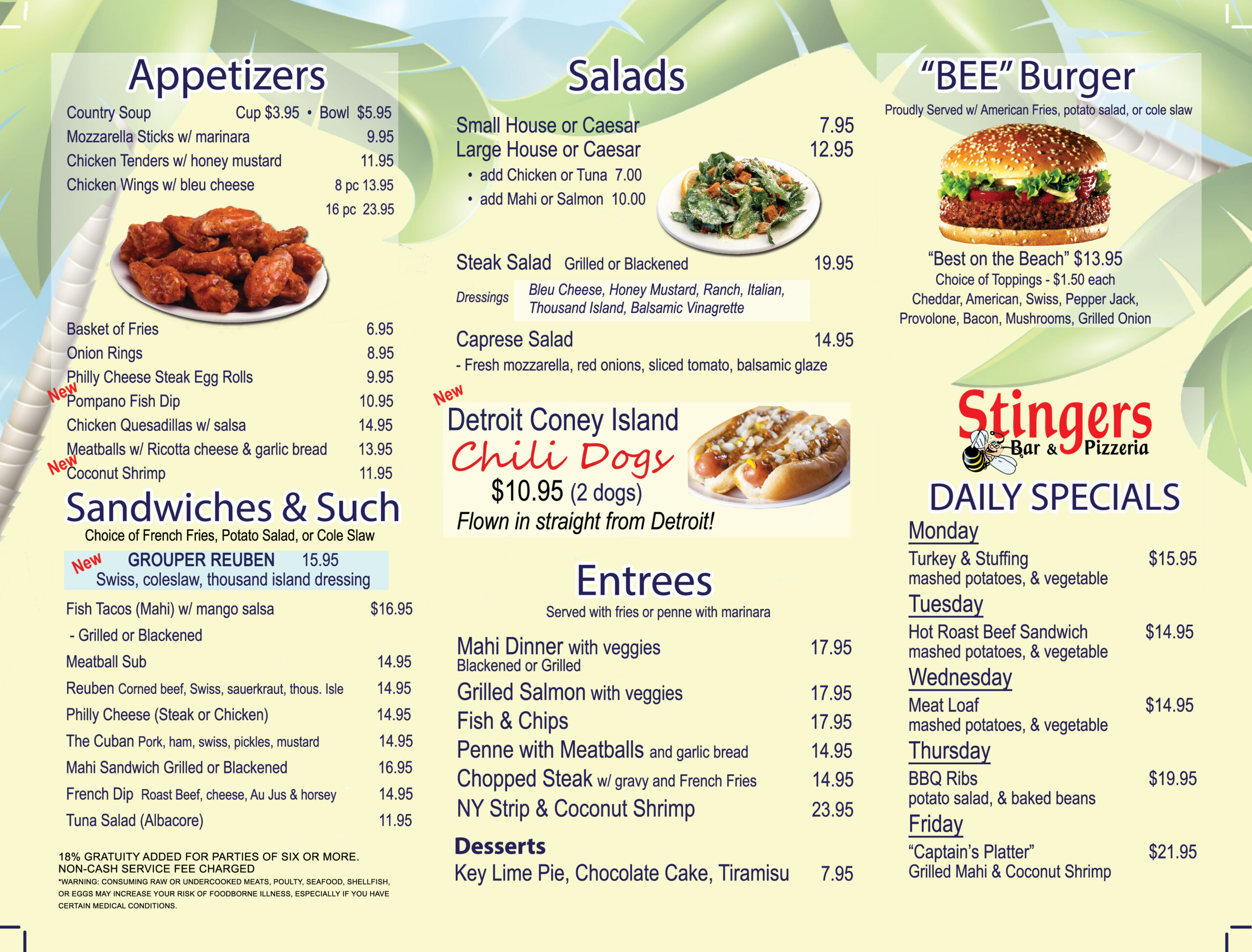 In House Menu front Dec 2023