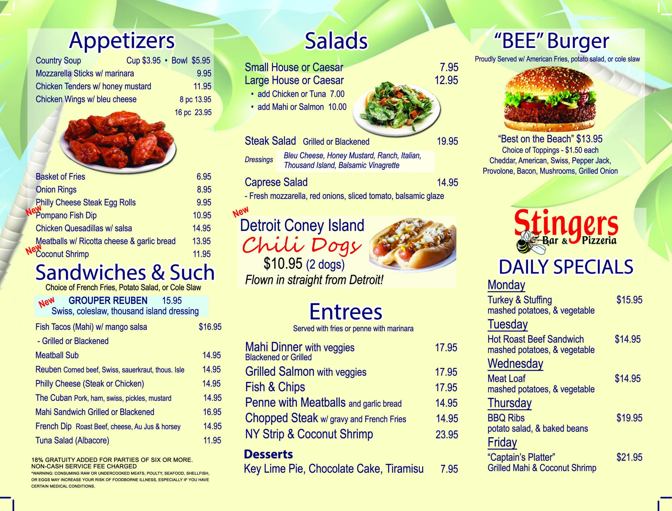 In House Menu front Dec 2023